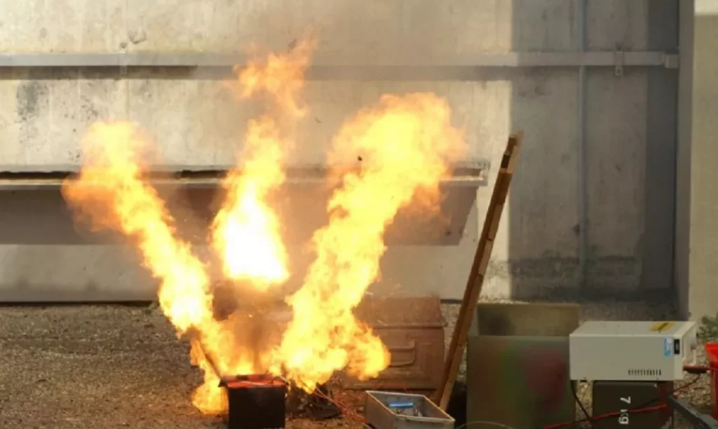 Lithium-ion battery fire